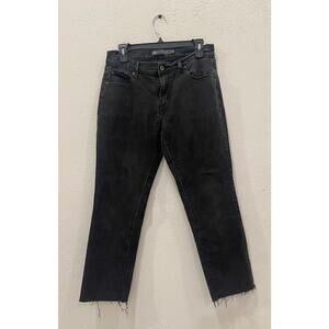 Levi's 505 Black Straight Leg Mid Rise Jeans Size 6 27" Inseam